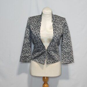 express Black White Patterned Blazer Jacket - Size 8
